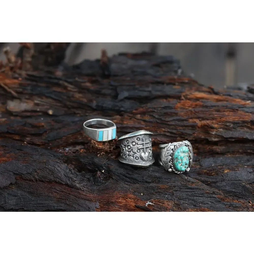 Kevin Yazzie Navajo | Tufa Cast Pueblo Cross Ring Size 8 | Native American